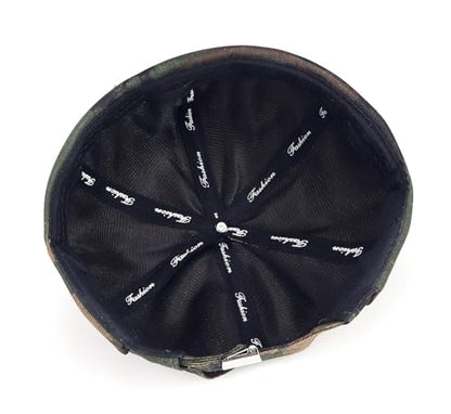 DIYDECAL 3 Pack Mens Brimless Skullcap Sailor Docker Cap Rolled Cuff Retro Beanie Hat - color: Camo