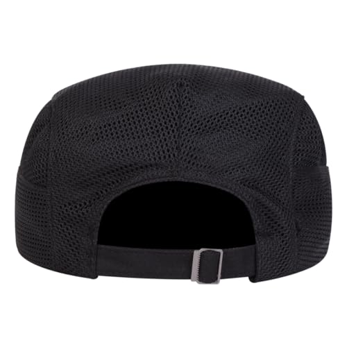 Newsboy Cap, Mesh Summer Flat Cap, Summer Hats for Men - color: Black