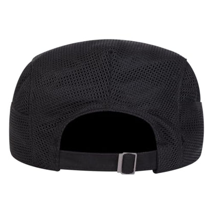 Newsboy Cap, Mesh Summer Flat Cap, Summer Hats for Men - color: Black