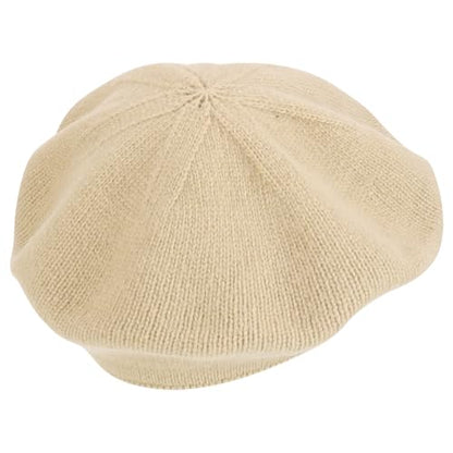 Armycrew Premium Wool Modern Stylish Beret Hat - color: Beige Mustard