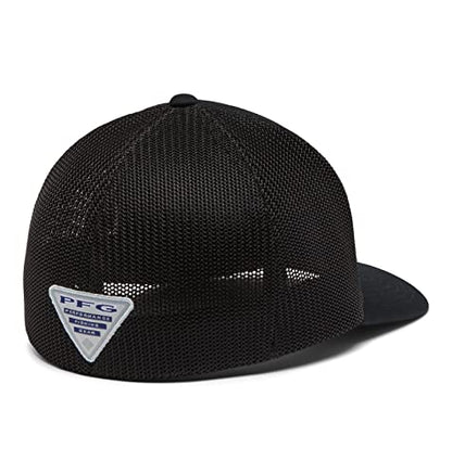 Columbia Unisex Adult PFG Logo Mesh Ball Cap - color: Black/Black/Texas Fish, size: Small-Medium