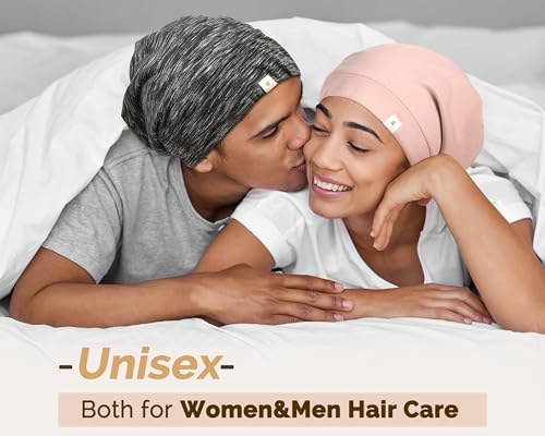 YANIBEST Slouchy Beanie Hat Satin Lined Sleep Cap Chemo Headwear Caps Black - color: Black, size: Medium