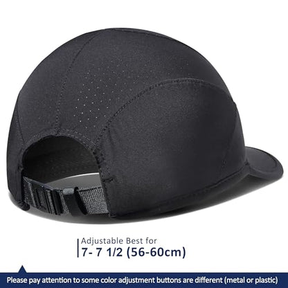 GADIEMKENSD Stretch Running Hat with Soft Brim, Quick Dry, Unstructured, Unisex-Adult - color: Black
