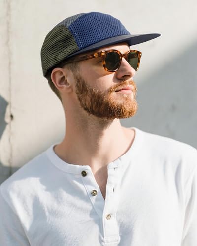 CLAPE Mesh 5 Panel Cap Flat Bill Dad Hat Quick Dry Baseball Cap Cooling Sports Hat Unstructured Trucker Cap Hiphop Dad Hat - color: Wbqw241-gray