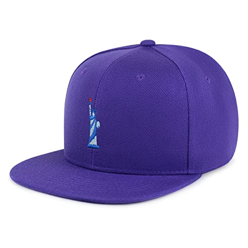 Liberty Statue Hip-Hop Snapback Hat Embroidered Baseball Cap New York - color: 05. Purple