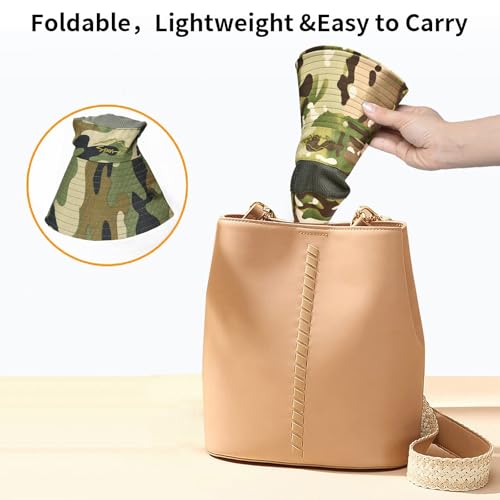 Rosoz Sun Hats for Men Women UPF 50+ Breathable Wide Brim Summer Fishing - color: Camo Green
