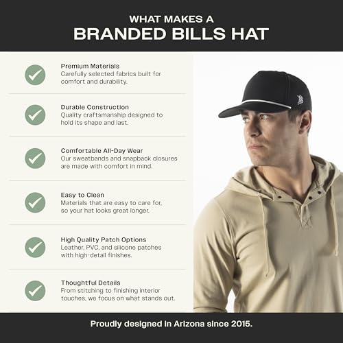 Branded Bills Moon Shot Curved 5 Panel Rope Hat for Men - color: Sky Blue