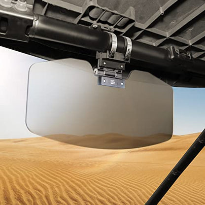 KEMIMOTO Anti-Glare UTV Sun Visor Fit 1.5-2" Roll Bars UTV Sun Shade Fit for Windshield Compatible with Polaris RZR 1000 XP Ranger General Can am Defender X3 Pioneer - size: 15.4 x 6.9 inches