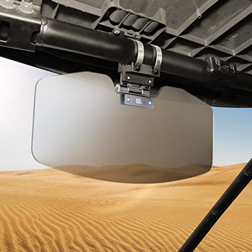 KEMIMOTO Anti-Glare UTV Sun Visor Fit 1.5-2" Roll Bars UTV Sun Shade Fit for Windshield Compatible with Polaris RZR 1000 XP Ranger General Can am Defender X3 Pioneer - size: 15.4 x 6.9 inches