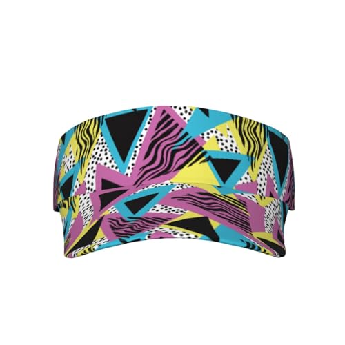 Sports Sun Visor Hats Adjustable Men Women Lightweight Packable Cooling Empty Top Visor Hat for Running, Tennis, Golf - color: 80s 90s