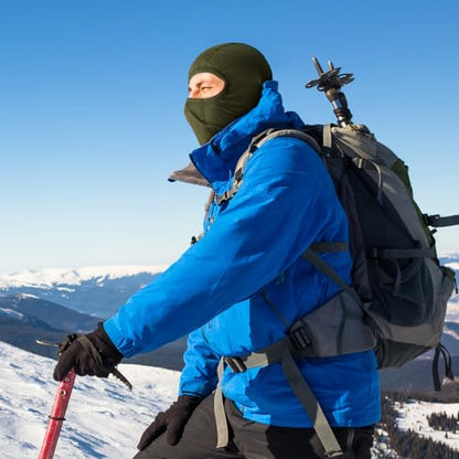 Summer Cooling Balaclava UPF 50+ Full Face Cover Lightweight for Men Women - color: Military Green