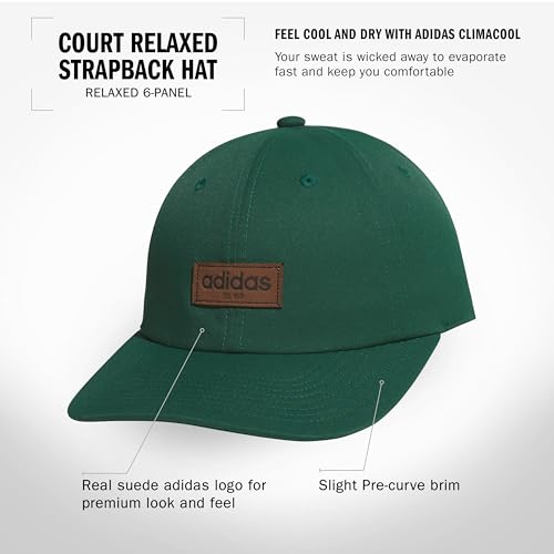 adidas Men's Court Relaxed Hat - color: Collegiate Green/Black