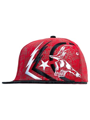 Metal Mulisha Ghost 3 Flex Hat - color: Red, size: Large-X-Large