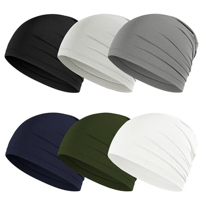 Cmonie 4-6Pack Breathable Skull Caps for Men Women - color: 6pack-mix