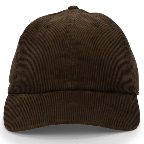Trendy Apparel Shop Cotton Corduroy Unstructured Baseball Cap Dad Hat - color: Dark Brown