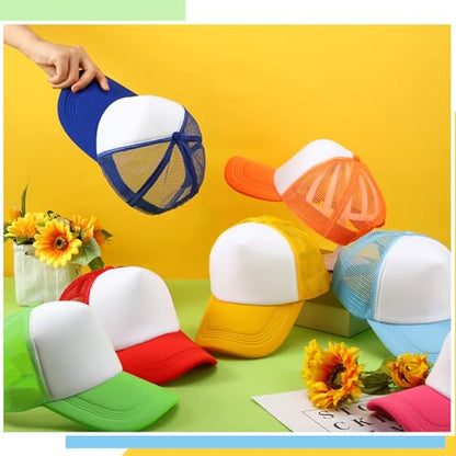 Hercicy 40 Pack Blank Trucker Hat Bulk - color: Bright Colors