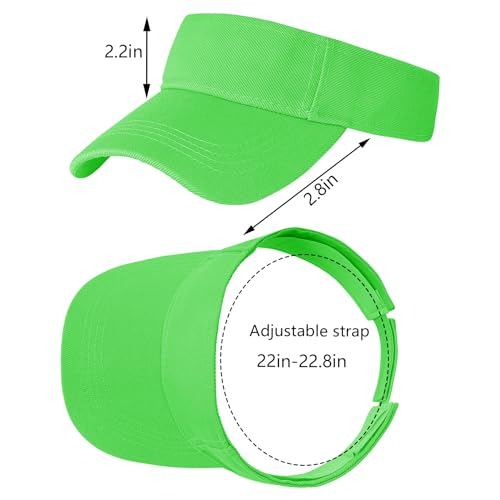 Marrywindix 1 Piece of Sport Wear Athletic Visor Sun Sports Visor Hat Visor Adjustable Cap for Women and Men - color: Grass Green