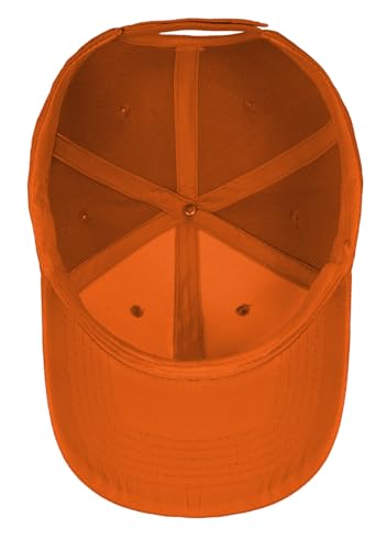 TK Flex Blank Hats, Adjustable Plain Hats, Casual Women's and Men's Hats, Baseball Caps for Patches and Embroidery, 12 Pack - color: Orange
