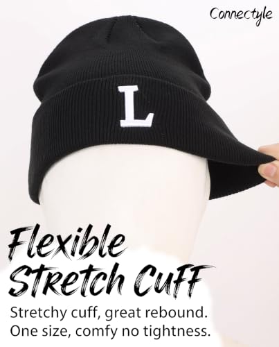 Connectyle Men's Cuffed Beanie Hat Double Layer Knit Winter Watch Cap - color: F0388-l