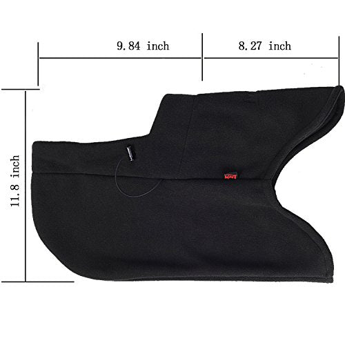Warm Fleece Balaclava Ski Bike Full Face Mask Neck Warmer Winter Sports Cap - color: Black Grey2
