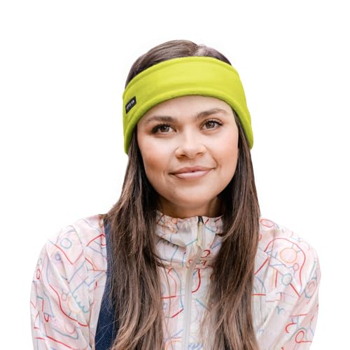 Turtle Fur Bang Band - Warm Headbands for Men and Women - color: Bright Lime