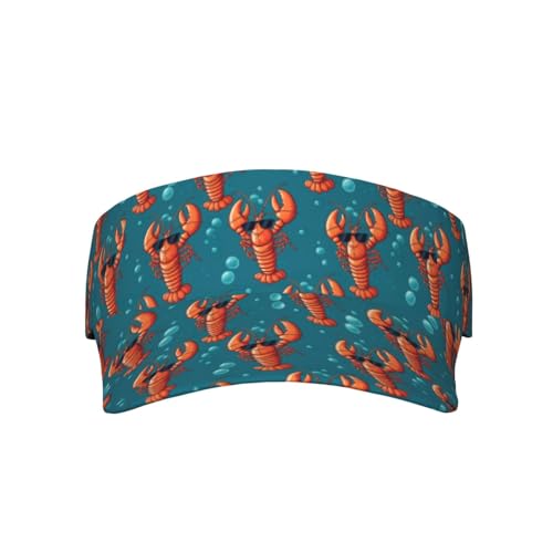 Unisex Adjustable Sports Sun Visor - color: Lobster