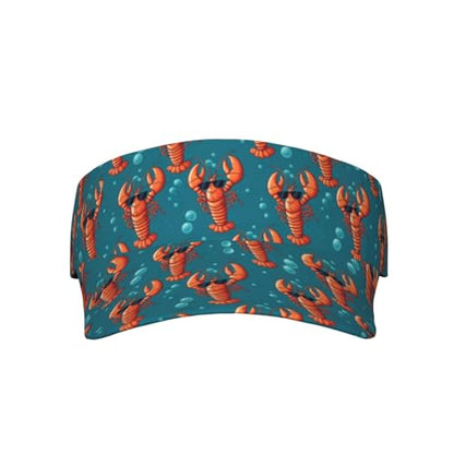 Unisex Adjustable Sports Sun Visor - color: Lobster