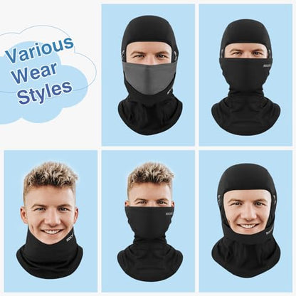 ROCKBROS Ski Mask Balaclava Cold Weather Scarf Thermal Winter Neck - color: Black 2
