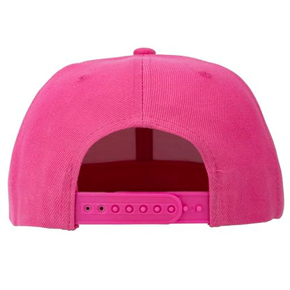 Gelante Plain Blank Flat Brim Adjustable Snapback Baseball Caps LOT 6 Pack - color: Hot Pink