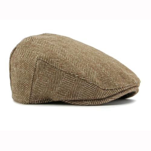Idopy Men`s Classic Adjustable Ivy Irish Newsboy Golf Cap Hat - color: 267 Brown