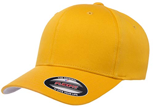 Flexfit Men's Athletic Baseball Fitted Cap - color: Gold, size: Small-Medium