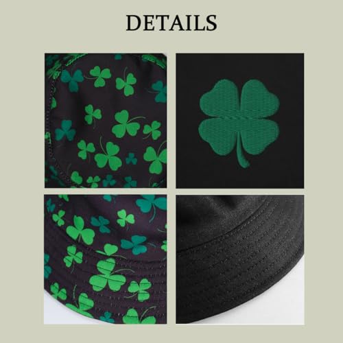 Bucket Hat for Men Women Funny Holiday Fishing Hat Cute Fisherman Cap - color: Stp Black