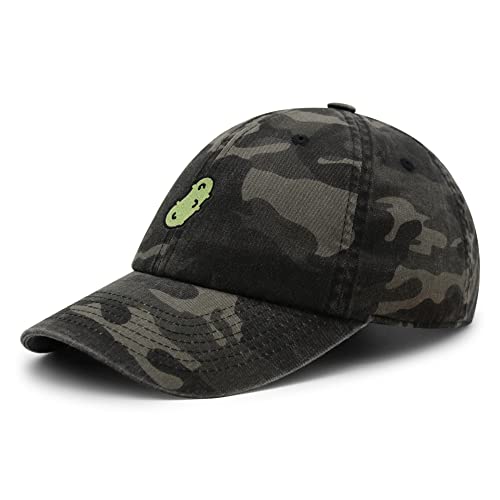 JPAK Pickle Premium Dad Hat Embroidered Cotton Baseball Cap Dill Juice - color: Black Camo