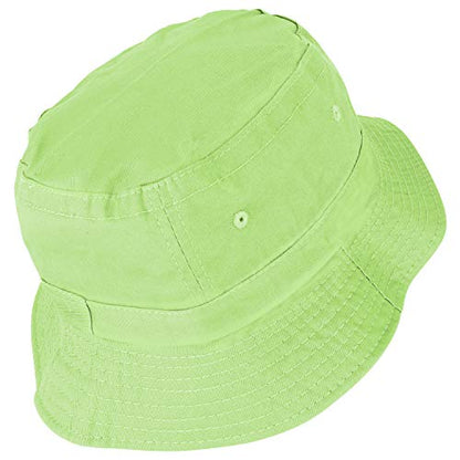 Armycrew Pigment Dyed Washed 100% Cotton Unisex Bucket Hat - color: Apple Green