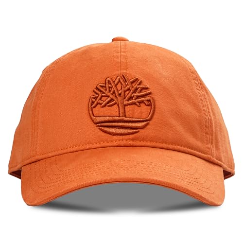 Timberland Soundview Baseball Cap for Boys 7-14, Cotton Canvas, Adjustable, Lightweight & Durable, One Size - color: Burnt Orange (Orange)