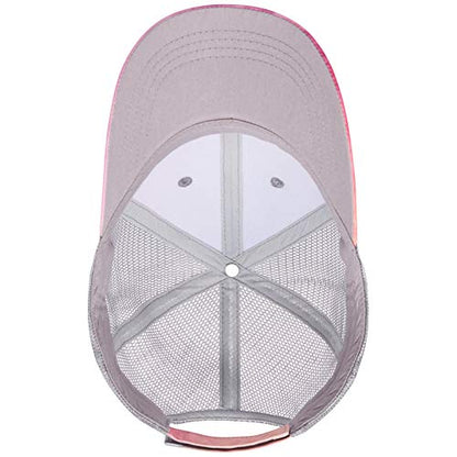 BASSDASH Altimate Fishing Hat Mesh Back for Men Women Adjustable Baseball Trucker Cap - color: Rosy Clouds