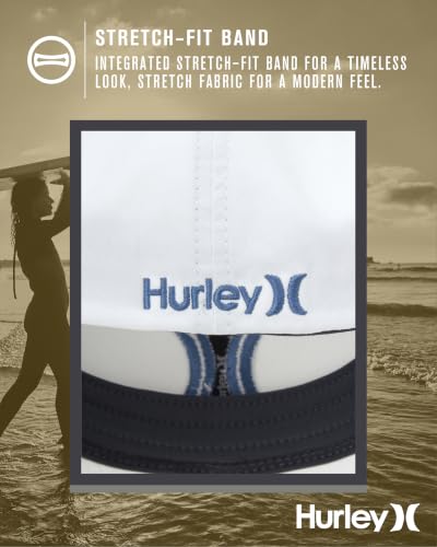 Hurley Men's Caps - One & Only Flexfit Baseball Cap - Fitted Hats for Men (S-XL) - color: Summit White, size: Small-Medium