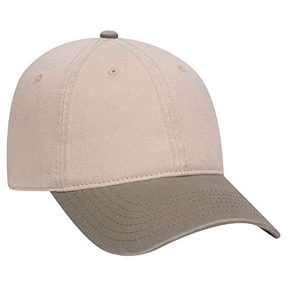 Ashen Fane 6 Panel Low Profile Garment Washed Superior Cotton Twill Dad Hat with Buckle - color: Ol. Grn Kha