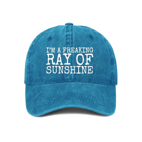 I’M A Freaking RAY of Sunshine Hat for Men Baseball CapCool Hat - color: Sky Blue 0