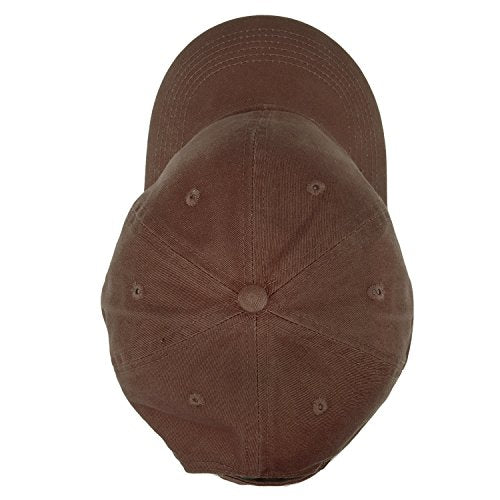 Falari Classic Baseball Cap Dad Hat 100% Cotton Soft Adjustable Size - color: Dark Brown