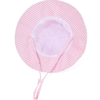 Baby Girl Sun Hat Toddler Beach Hats with UPF 50+ Protective Infant Summer Hat with Wide Brim Baby Girls Bucket Hat - color: White With Bow, size: 6-12 Months