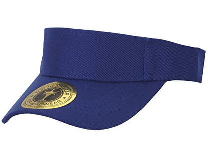 TOP HEADWEAR Solid Adjustable Blank Visor - color: Royal