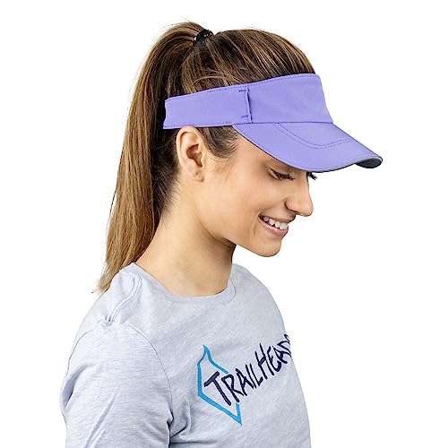 TrailHeads Women's Performance Sun Visor Hat for Running, Golf & Sports - color: Lavender