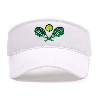 Embroidered Pickleball Visor Men Women,Gifts for Pickleball Lovers - color: White, style: Tennis Sport