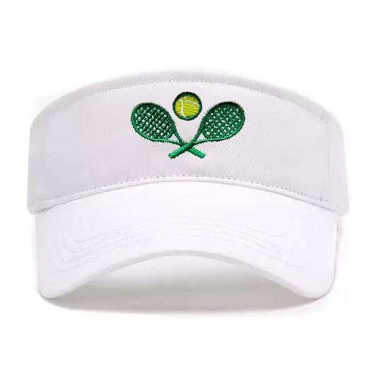 Embroidered Pickleball Visor Men Women,Gifts for Pickleball Lovers - color: White, style: Tennis Sport