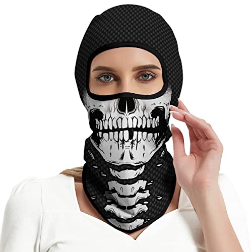 3D Balaclava Ski Mask Motorcycle Full Face Mask Outdoor Tactical Hood Headwear Mask Ghosts Skull Mask Men Women for Halloween - color: Skull 4