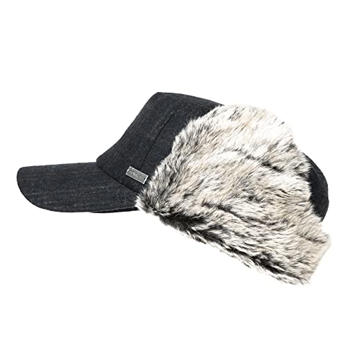 Jeff & Aimy Unisex Winter Earflap Trapper Hunting Ski Hat Baseball Cap 54-62CM - color: 92680-navy, size: Large