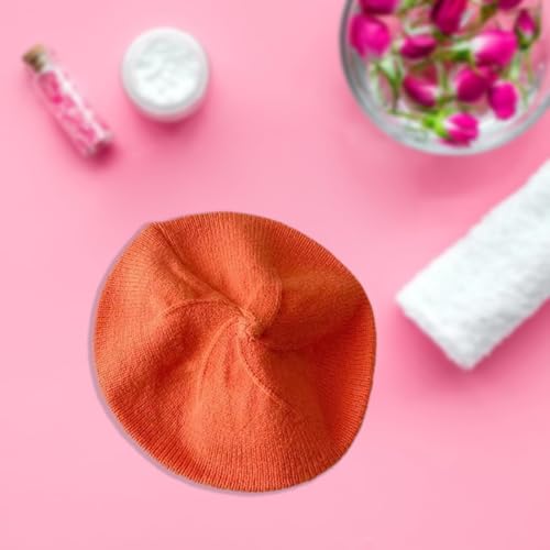 Infant Baby Boys Girls Beret & Beanie Hat - Toddler Kids Knitted French Artist Skull Hat - Fall Winter - color: A-orange
