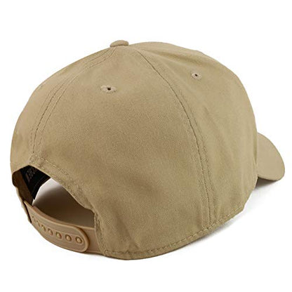 Armycrew XXL Oversize High Crown Adjustable Plain Solid Baseball Cap - color: Khaki