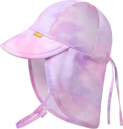 Baby Sun Hat with Breathable Mesh, UPF 50+ Boys Girls Toddler Swim - color: Tie-die, size: 6-24 Months